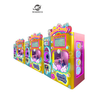Máquina de venta profesional de algodón dulce automático comercial inteligente colorido de azúcar haciendo algodón dulce Mach