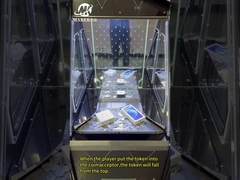 Nuevo diseño de un solo jugador máquina de empuje de monedas de vidrio templado máquina de empuje de monedas arcade